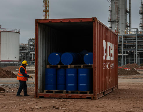 40' box Container stoccaggio fulti oli barili 