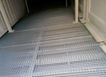 pavimento grigliato container sotccaggio 