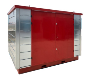 container box lamiera con vasca per fusti 