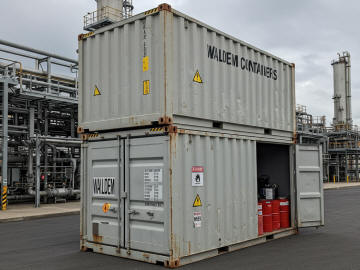 40' box Container stoccaggio fulti oli barili 