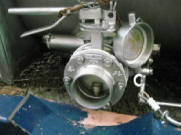 tank container valvola scarico