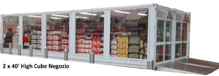 Container temporary shop Promozionali negozi