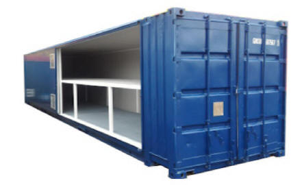 container high cube open side 20'