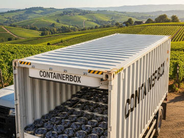 40' reefer container frigo cella frutta Uva 