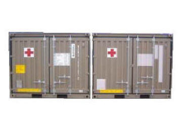 Container10' per la Protezione Civile e per la Croce Rossa.